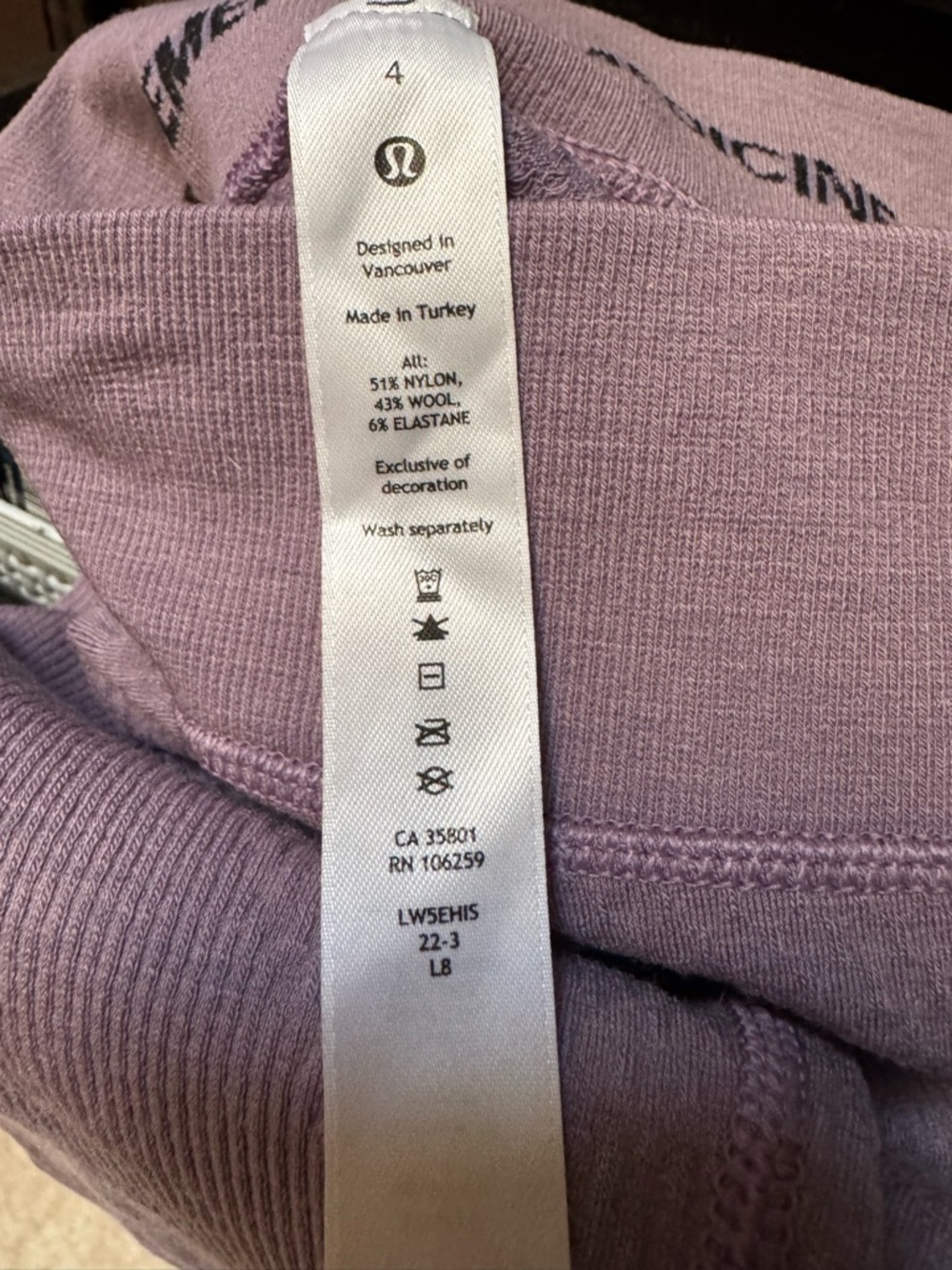 Lululemon Keep the Heat Thermal High-Rise Tight 28" in Purple Ash Size 4 - Picture 11 of 13